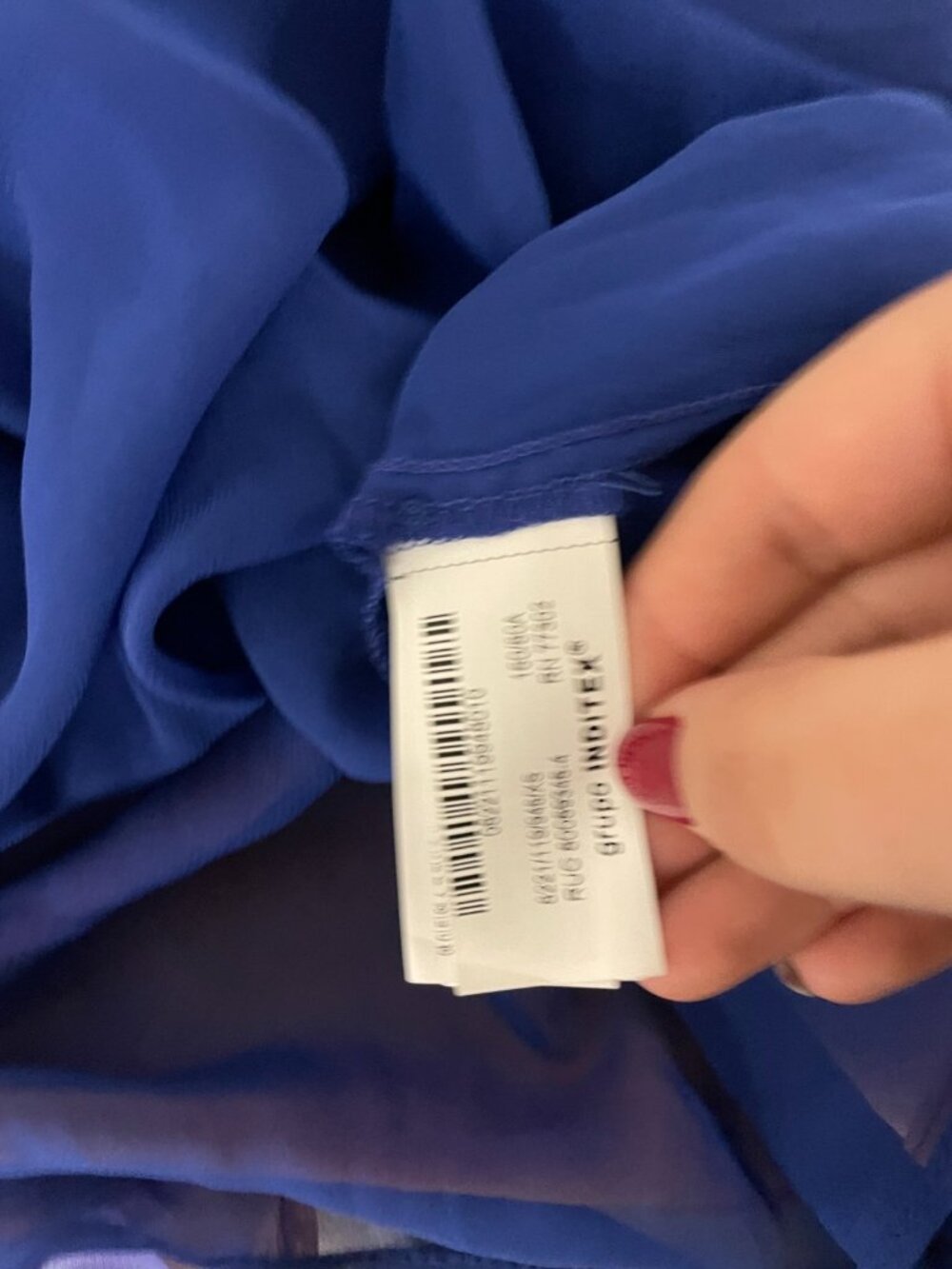 Zara Women Printed Long Dress Size XS Orange Blue Tie-Dye Open Back 8221/119 NWT - Picture 9 of 14